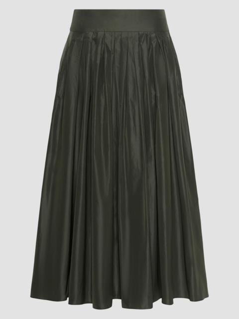 Max Mara Women's Taffeta Pleated Skirt - Dark Green