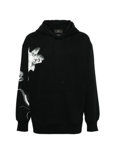 Y-3 floral-print drawstring hoodie