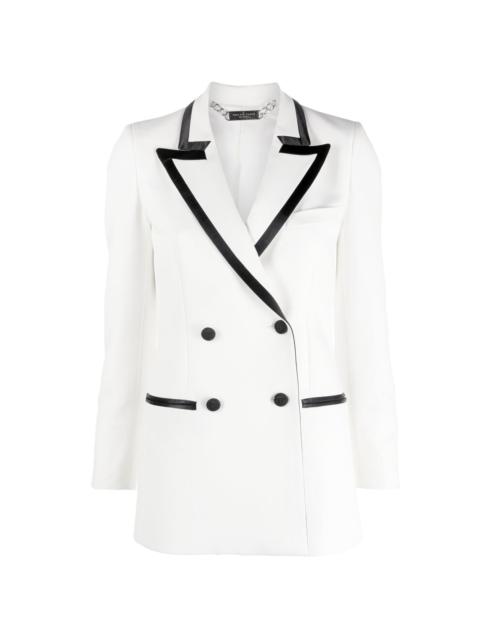 contrasting-trim detail blazer