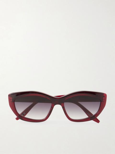 BARTON PERREIRA Bessie cat-eye acetate sunglasses Red