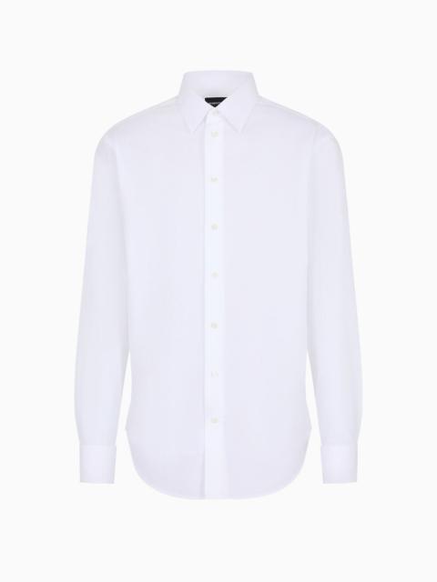 Cotton-poplin shirt with classic collar