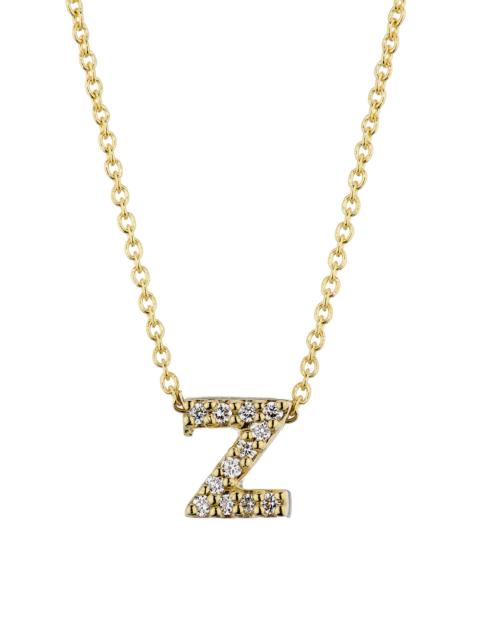 ROBERTO COIN Women's Tiny Treasures Diamond & 18K Yellow Gold Initial Necklace - Initial Z