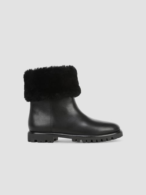 Vince Women's Cameron 25MM Leather & Shearling Lugsole Boots - Black