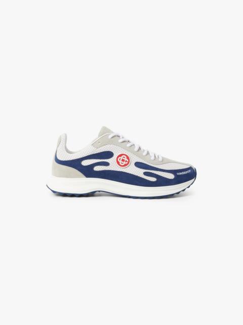 CASABLANCA Men's White & Navy Stade Sneaker | Casablanca Paris