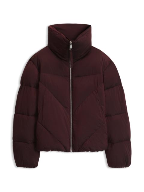 BOSS ZIPPERED PUFFER JACKET IN LUSTROUS FABRIC