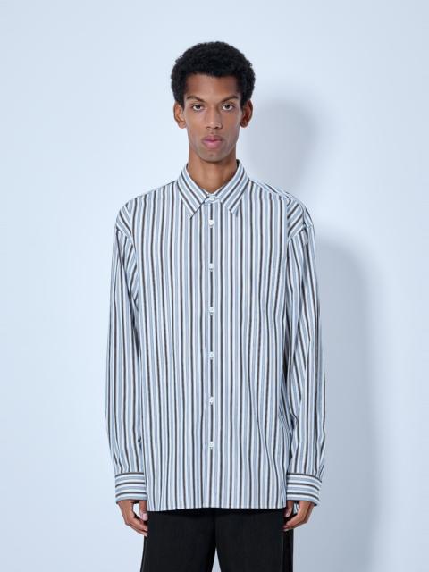 Dries Van Noten Croom Stripe Cotton Poplin Shirt