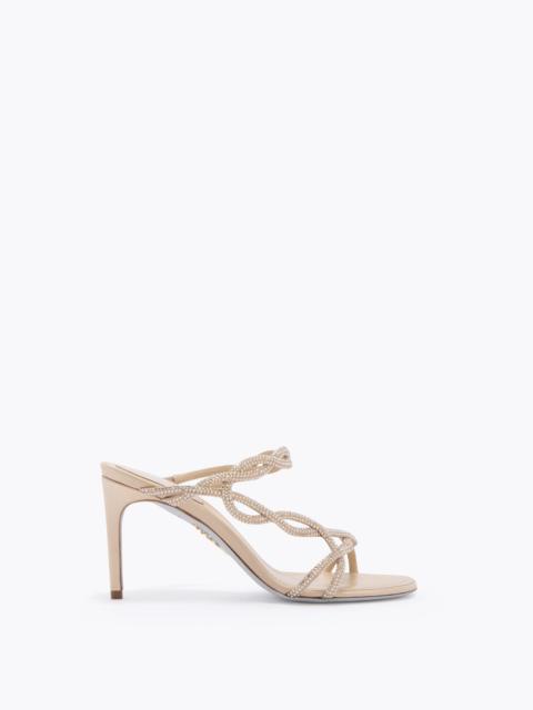 RENE CAOVILLA BRAID CHAMPAGNE MULE 80