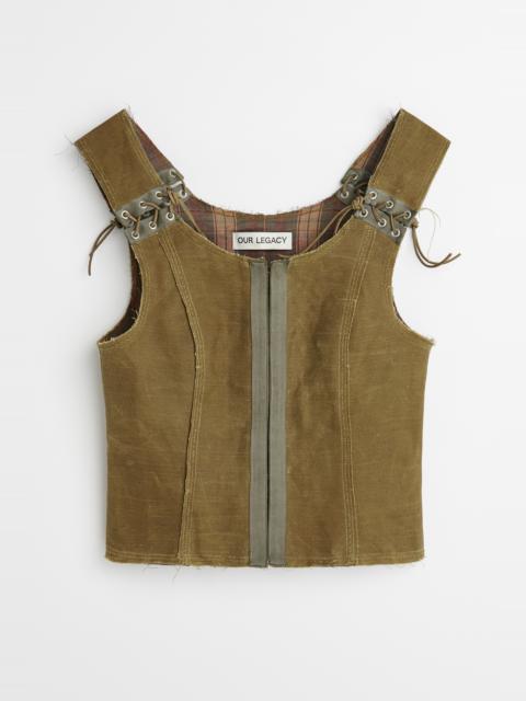 Our Legacy Tough Vest Moor Green Wax