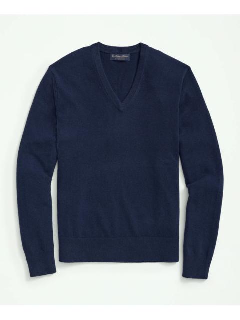 Brooks Brothers 3-Ply Cashmere V-Neck Sweater