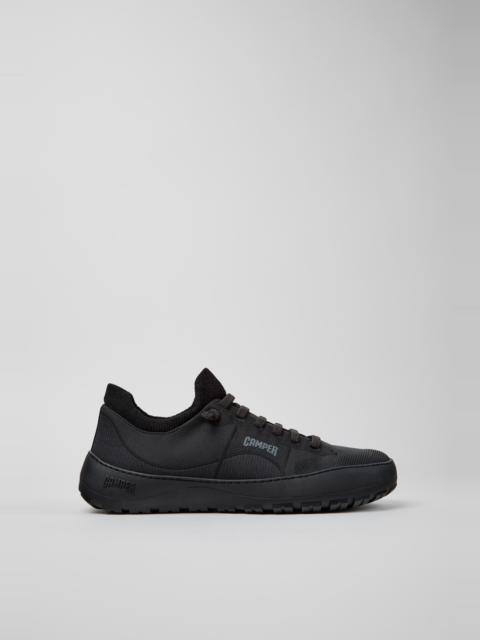 CAMPER Peu Serra Black and Gray Recycled PET Engineered Materials Sneakers for Men.