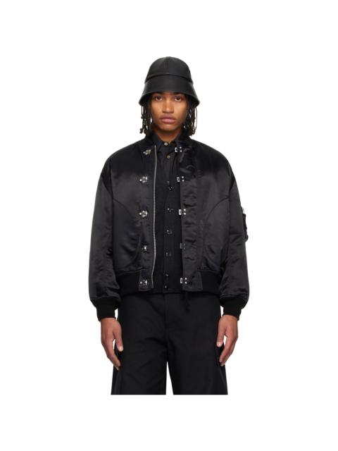 Comme des Garçons Homme Black Double Twill Bomber Jacket