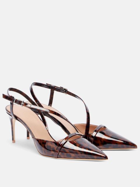 MALONE SOULIERS Valeria 70 patent leather slingback pumps