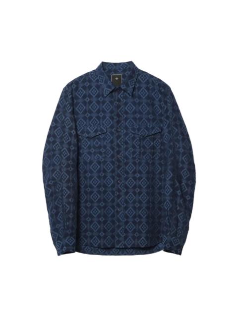 MAHARISHI KOMON AIZOME JACQUARD-PATTERNED COTTON SHIRT