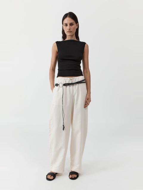 ST. AGNI Fine Drawstring Relaxed Pants - Ivory