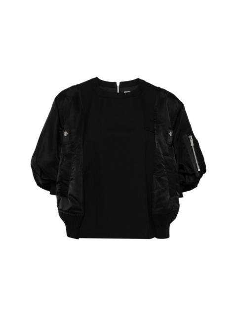 sacai puff-sleeve short-sleeve T-shirt