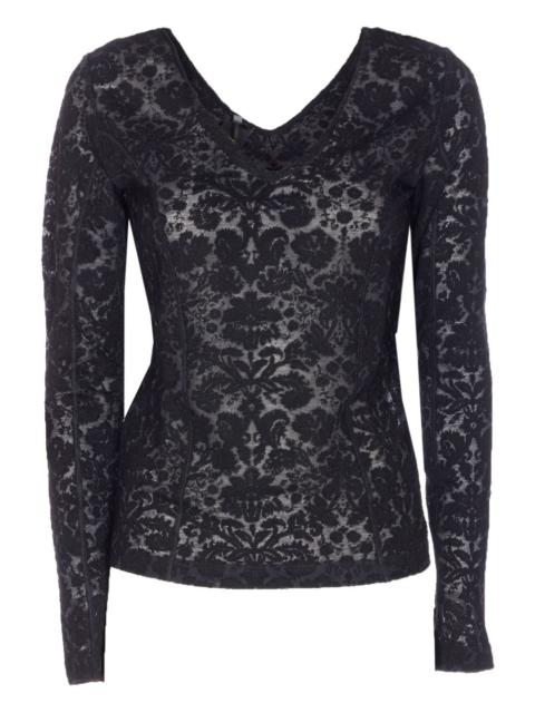 PINKO lace effect michetti top