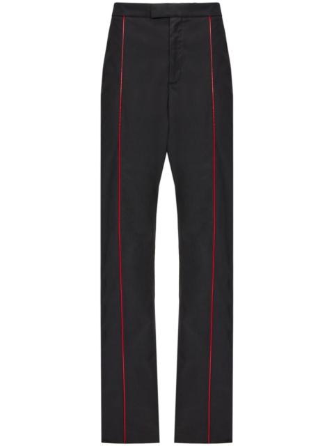 contrasting-trim cotton track pants