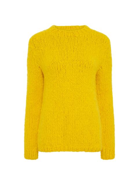 GABRIELA HEARST Lawrence Knit Sweater in Cadmium Yellow Welfat Cashmere