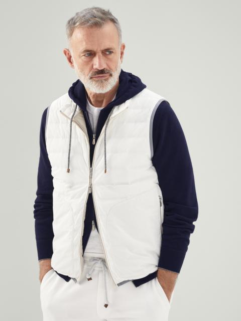 Bonded nylon lightweight down vest