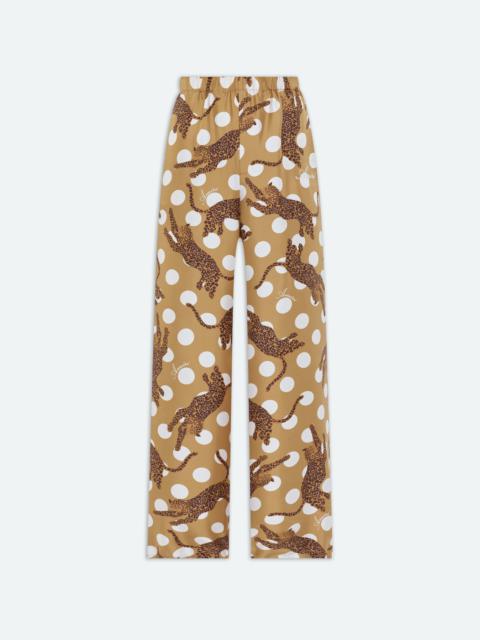 AMIRI LEOPARD PAPERBAG SILK PANT