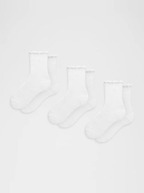 lululemon Unisex Lettuce Edge Quarter Socks *3 Pack