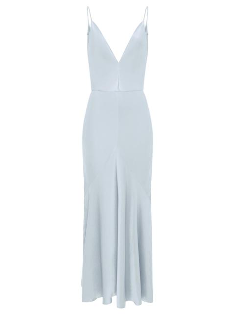 GABRIELA HEARST Brigita Slip Dress in Light Blue Silk Satin