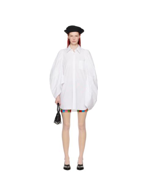 White Button Midi Dress