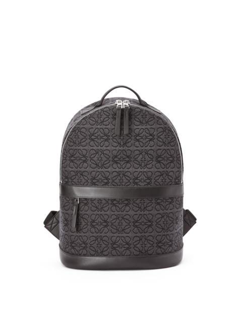 Loewe Round Backpack in Anagram jacquard and calfskin