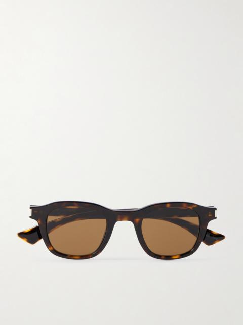SAINT LAURENT Panthos Round-Frame Tortoiseshell Acetate Sunglasses