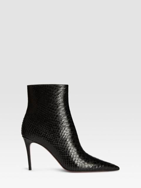 PARIS TEXAS Python-print leather ankle boot