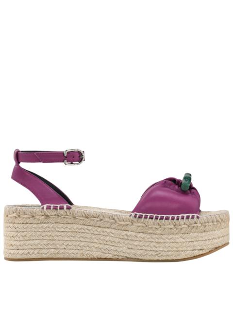 Longchamp Roseau Wedge espadrilles Violet - Leather