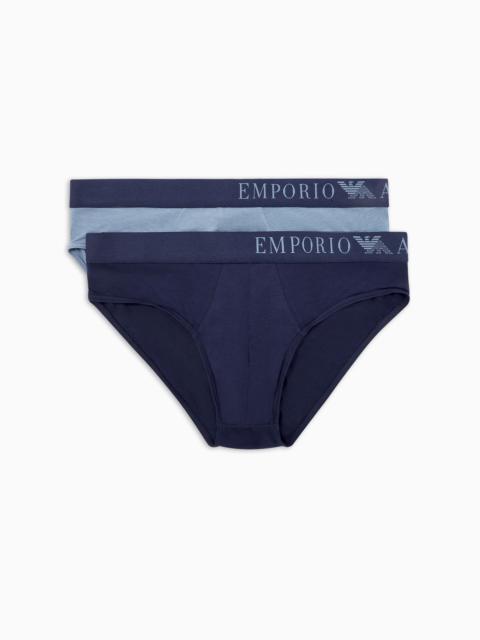 EMPORIO ARMANI Two-pack of ASV soft-touch eco viscose briefs