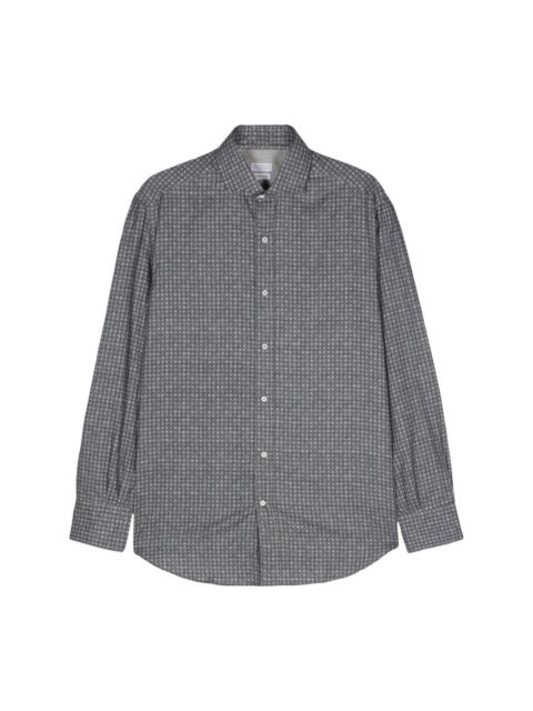 graphic-print cotton shirt