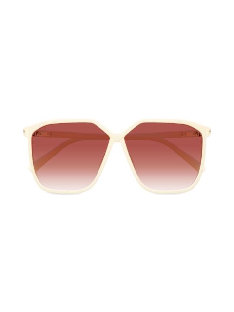 Valentino Women's Vilouette 59MM Geometric Sunglasses - Ivory Brown