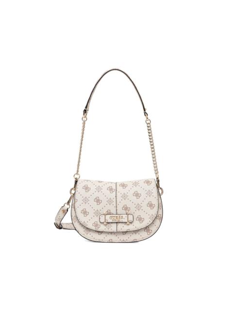 GUESS USA logo-pattern chain satchel