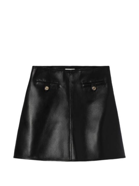 Claudie Pierlot A-line leather skirt