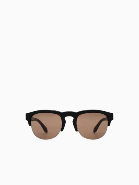 GIORGIO ARMANI PANTO ASIAN-FIT SUNGLASSES