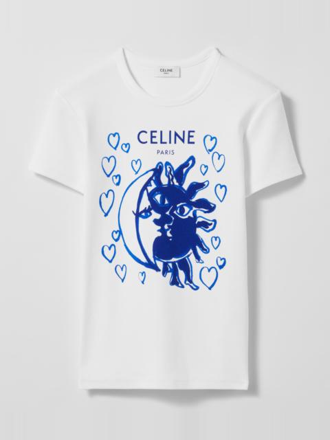 CELINE t-shirt IN ribbed cotton jersey
