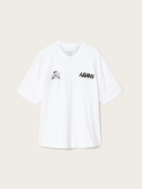ALLSAINTS CHROMIUM SHORT SLEEVE GRAPHIC T-SHIRT