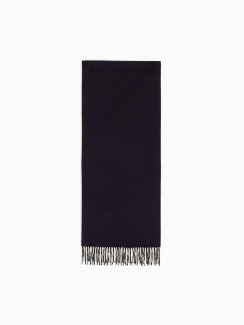 Two-tone wool and silk scarf