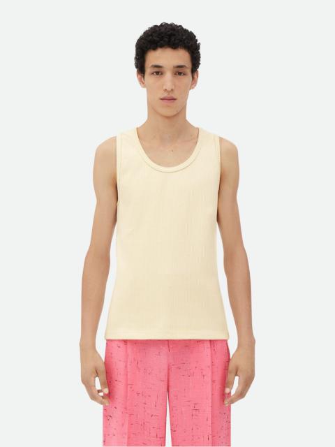 Bottega Veneta Cotton Rib Tank Top With Label