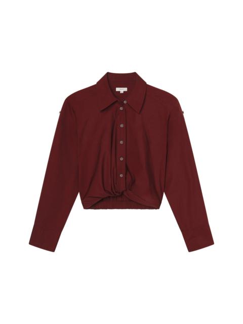 A.L.C. Leo Cropped Cotton Shirt
