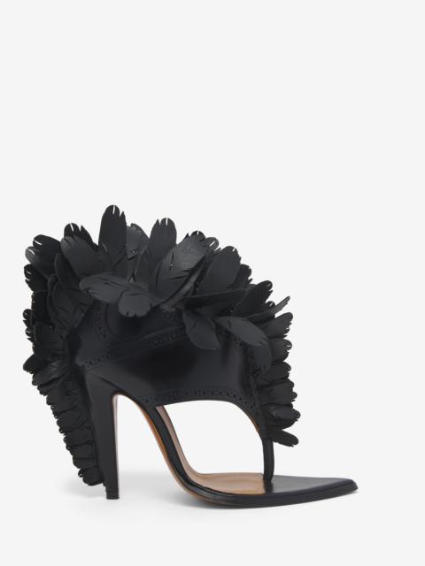 Alexander McQueen Feathered Sandal