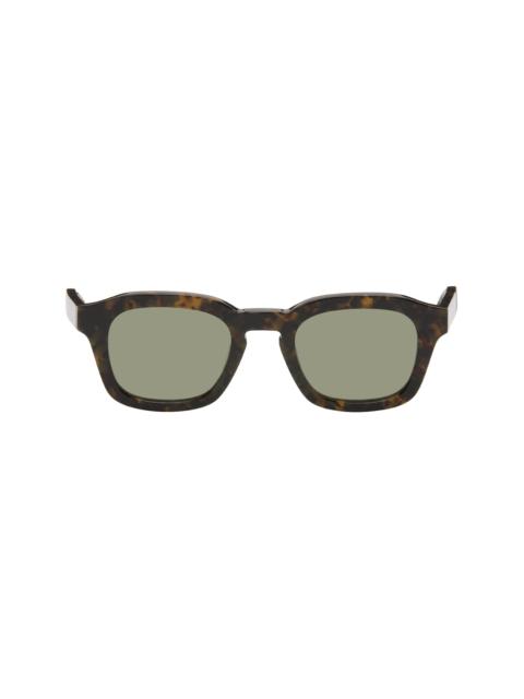 Thom Browne Brown Acetate Rectangular Sunglasses