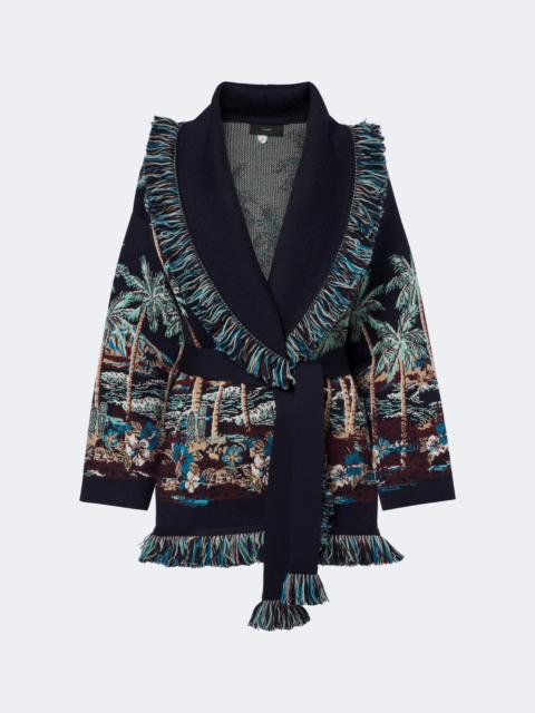 Alanui Diamond Head jacquard wool-blend cardigan