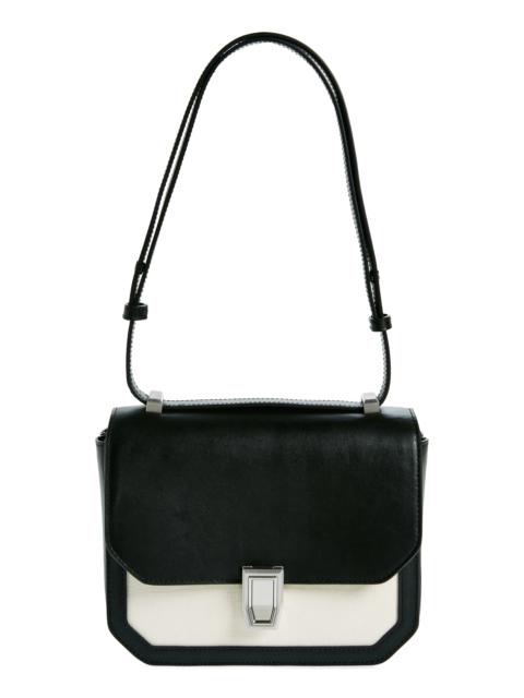 Max Leather & Canvas Crossbody Bag in Antique White/Black