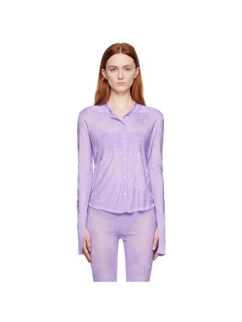 MARCO RAMBALDI Purple Jacquard Shirt