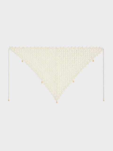 CELINE triomphe bandana in crocheted cotton