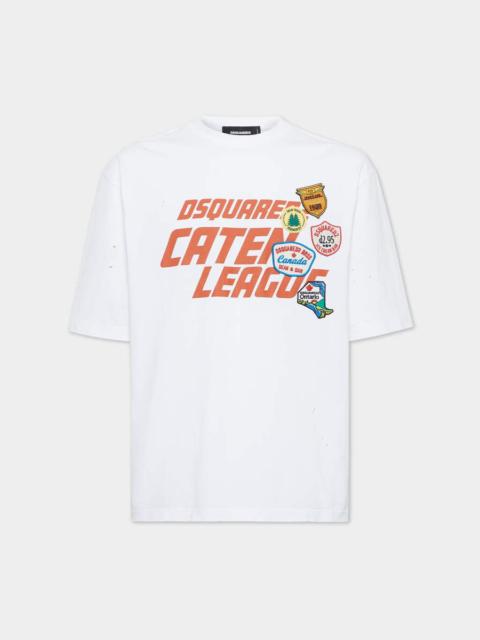 DSQUARED2 DYED AND DESTROYED LOOSE FIT CATEN LEAGUE T-SHIRT