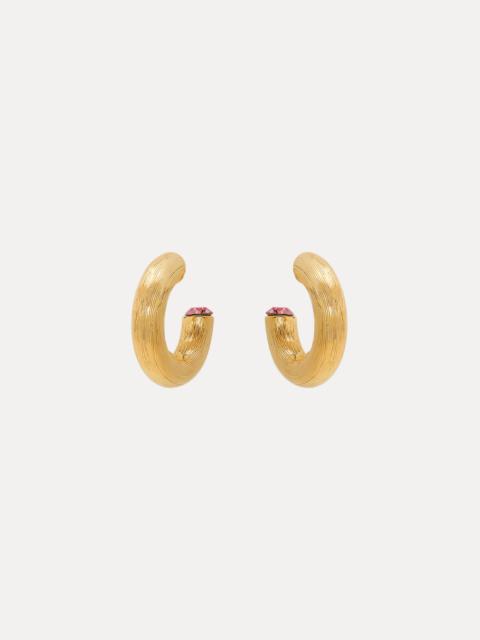 Oscar de la Renta RIGA TEXTURED HOOP EARRINGS